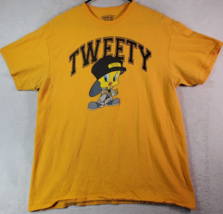 Looney Tunes T Shirt Unisex Large Gold Knit Cotton Short Sleeve Crew Nec... - £6.96 GBP