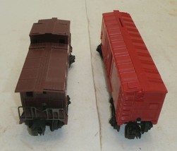 Lot Of 2 Lionel Train Cars - 6037 Caboose &amp; 638-2361 Boxcar - £14.19 GBP