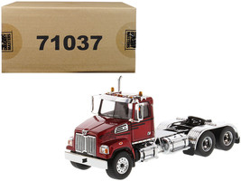 Western Star 4700 SF Tandem Day Cab Tractor Metallic Red 1/50 Diecast Model by D - £73.57 GBP