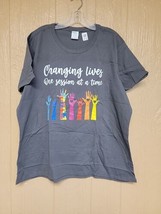 Port &amp; Company Womens T-Shirt sz 3XL Asphalt Gray Changing Lives - £14.65 GBP