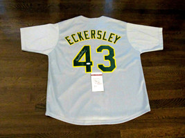 Dennis Eckersley Oakland A&#39;s Pitcher Hof Signed Auto A&#39;s Away Jersey Jsa Beauty - £148.78 GBP