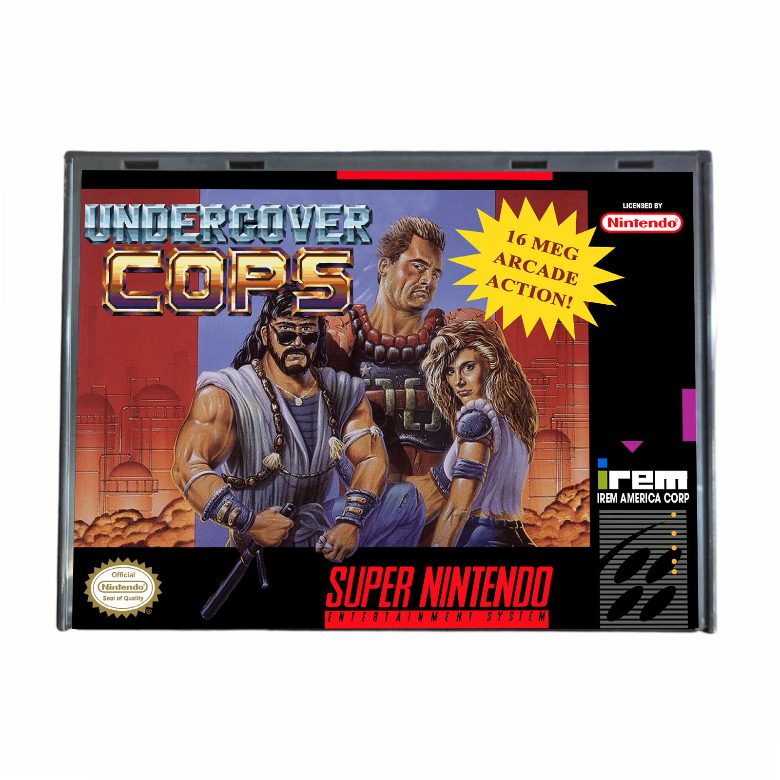 Undercover Cop - Beat Em Up Game / Case SNES Super Nintendo (English Translated)
