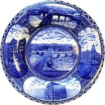 Antique Zanesville Ohio Rowland Marsellus Blue Staffordshire Transferware Plate - £36.78 GBP