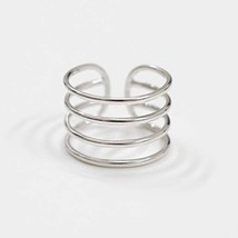 100% Real Pure 925 Sterling Silver Multilayer Rings For Women Finger Ring Beauti - £6.97 GBP