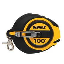 DEWALT Tape Measure, 100-Foot, Self-Lock, Solid Chrome Finish, Rubber Grip (DWHT - $35.53+