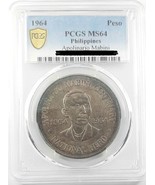 1864 - 1964 Philippines PESO Apolinario Mabini Centennary PCGS MS 64 Nic... - £256.61 GBP