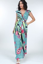 Women&#39;s Ruffle Sleeve Surplice Jumpsuit - $80.88 CAD