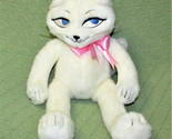 AMERICAN GIRL WHIMSICAL CAT PLUSH STUFFED ANIMAL WHITE KITTY BLUE EYES P... - $10.80