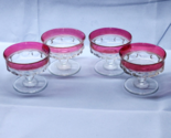Vintage Tiffin KINGS CROWN Sherbet Dessert Glass CRANBERRY RUBY FLASH - ... - $24.97