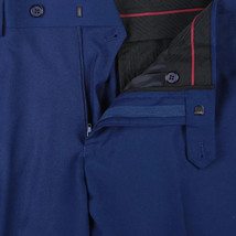Men's Renoir Flat Front Suit Separate Pants Slim Fit Slacks 201-20 R. Blue image 4
