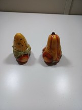 Fall Corn Squash Thanksgiving Salt and Pepper Shakers Pre-Owned - £3.88 GBP