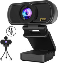 1080P Webcam with Microphone, NP HD USB Camera, Flexible Rotatable Clip - £15.45 GBP