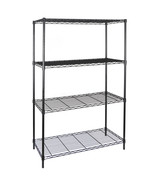 4-Shelf Metal Wire Shelving Rack Shelf Adjustable Heavy Duty Storage Org... - £65.29 GBP