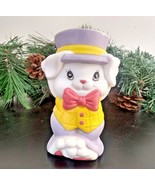 Easter Bunny Figurine Egg Cup Giftco Hand Painted Porcelain Bisque Sprin... - £7.80 GBP
