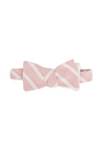 Alexis Mabille Mens Bow Tie Striped Classic Stylish Elegant Pink Made In France - £153.75 GBP
