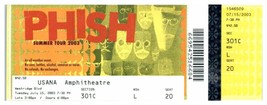 Etui Phish Pour Untorn Concert Ticket Stub Juillet 15 2003 Sel Lake Ville - £40.44 GBP