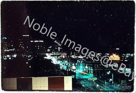 1974 Atlanta at Night, Jet Delta, Peachtree St. NW Kodachrome 35mm Slide - $2.97