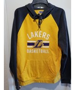 NBA Los Angeles Lakers Sweatshirt Men&#39;s Large, Charcoal Gray Hood &amp; Slee... - $27.67