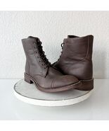 NEW Lane Mens Brown Ankle Boots Size 10 Lace-up Casual Genuine Leather Sole - $247.50