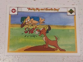 Porky Pig And Charlie Dog 1990 Upper Deck Looney Tunes Baseball Card #75/90 - £0.76 GBP