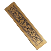 Vintage Great Impressions Hibiscus Pansy Floral Vine Border Rubber Stamp G359 - £13.46 GBP