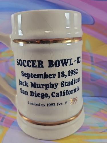 Soccer Bowl 1982 Beer Mug/Stein NASL Numbered Vintage  Item image 3