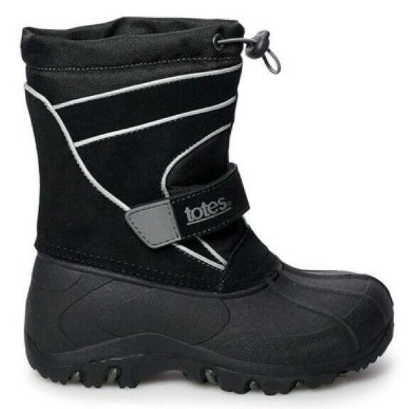 TOTES TODD Suede Waterproof Insulated Snow Boots NWT Boys Size 13 or Youth 1 $65 - $38.99