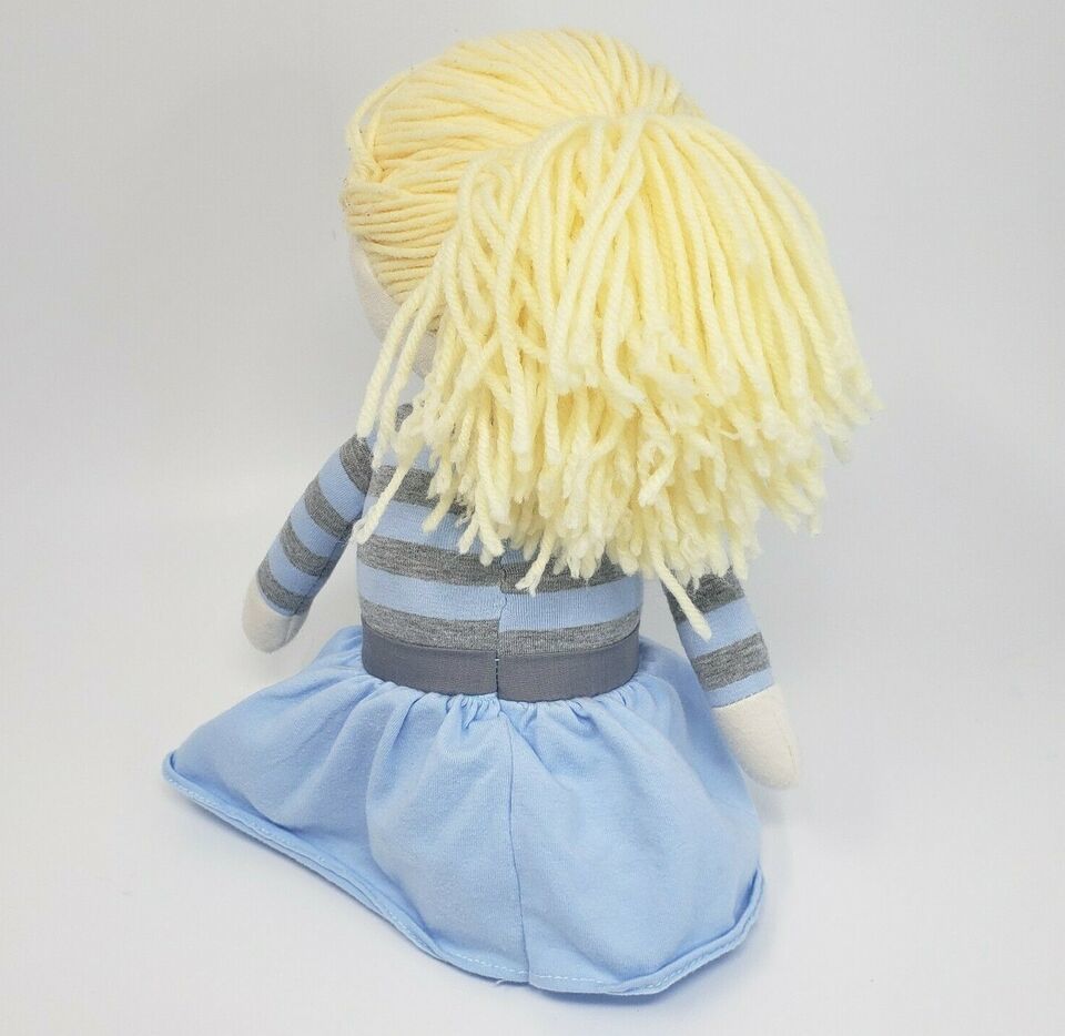 16" POTTERY BARN KIDS BLONDE GIRL BLUE STRIPES 2017 STUFFED ANIMAL PLUSH TOY Item image 5