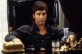 Al Pacino in Scarface in Black Shirt Seated in Chair 24x18 Poster - £19.17 GBP