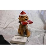 Crossroads &quot;Brown Dog Wearing Santa Hat With Gift In Mouth&quot; Figurine 3 1... - $182.94 MXN