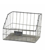 Rustic Basket AMR865 Home Office Storage Organization Metal 14&quot; L - £28.45 GBP