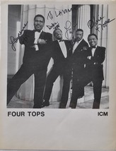 The Four Tops Signed Photo x4 - Levi Stubbs, Renaldo &quot;Obie&quot; Benson, Abdul &quot;Duke&quot; - £192.22 GBP