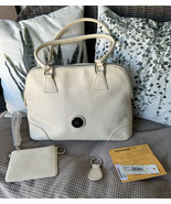 Dooney &amp; Bourke Domed Satchel R097C IY Ivory Handbag, Key Fob &amp; Wristlet - $165.43 CAD