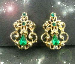 FREE W $75 HAUNTED EARRINGS ALEXANDRIA EARRINGS SECRET WEALTH MAGICK SCHOLAR image 2
