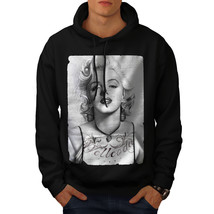 Wellcoda Marilyn Blonde Chick Mens Hoodie, Lady Beauty Casual Hooded Sweatshirt - £25.79 GBP+