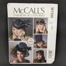 M7335 McCall&#39;s 7335 Sewing Pattern Hats Steampunk Aviator Burlesque Cabaret XS-L - £6.26 GBP