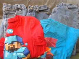 Boys J EAN S Minecraft Lot 2 Shirts 3 J EAN S Long Sleeve Short Sleeve - £7.96 GBP
