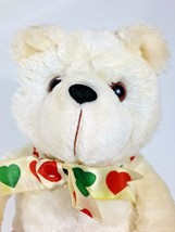 Vintage 1988 Avon Teddy Bear White Cream Stuffed Plush Animal Doll Toy 12&quot; - $39.00