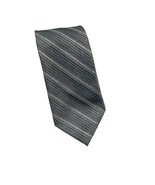 Stafford Mens Tie Grey Silver Stripe Metallic - £6.48 GBP