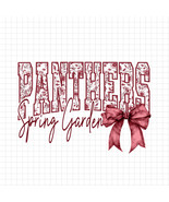 Spring Garden Panthers PNG, Panthers Mascot Floral Coquette Bow, Team PN... - $2.50
