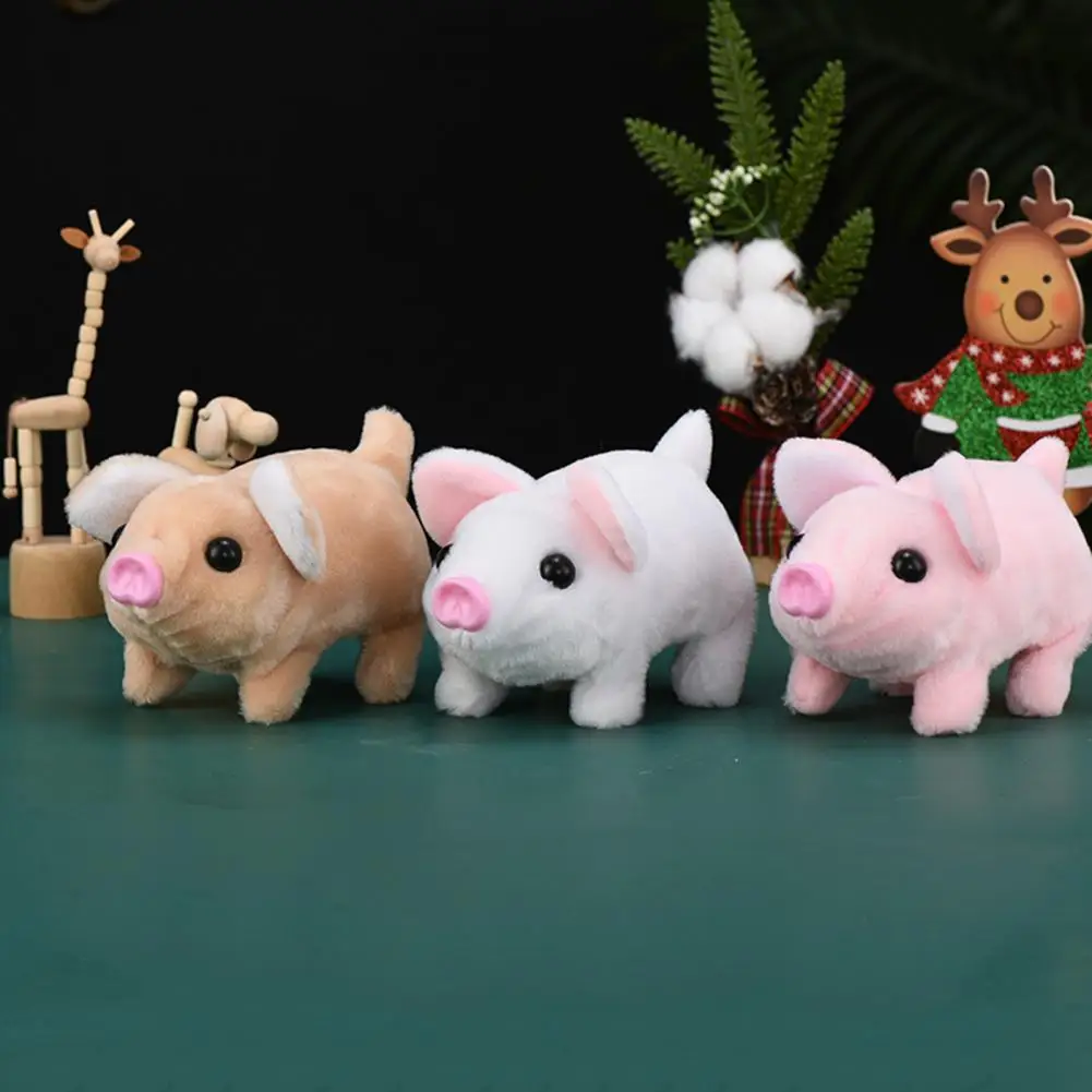 Walking Piggy Electronic Pet Interactive Crawling Pig Plush Toy Twitch Nose Tail - £11.06 GBP+