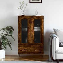 Modern Wooden Home Storage Cabinet Unit With 2 Glass Doors Glazed Displa... - $86.04+