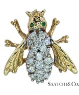 14k (585) Yellow Gold Natural Diamond Bee Shape Brooch/Pin - $1,405.80