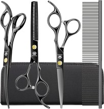 Dog Grooming Scissors Kit with Safety Round Tips, GLADOG 5 1 - £34.98 GBP