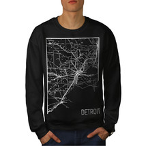 Wellcoda America City Detroit Mens Sweatshirt, Town Casual Pullover Jumper - $30.17+