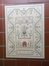 Vintage Cross Stitch Sampler 24 x 18 Signed and dated 1965 Mounted - £38.87 GBP