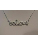 Believe Necklace Pendent 1.25 CT Diamonds 14K White Gold Plated 18 Inch ... - $197.77 CAD