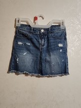 Gap Kids Jean Denim Skirt sz 8 Regular Mini Cut-off Style Blue Adjustabl... - $14.49