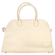 The Row Margaux 15 Buckled Textured Handbag In Cream Leather Women Ecru ... - $3,178.70