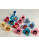 Disney Princess Cupcake Toppers Gem Rings High Heel Aurora Cinderella Ar... - $20.19 CAD